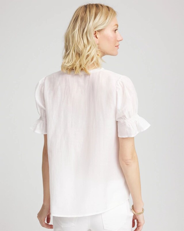 Pleated Cotton-Silk Shirt - image 3